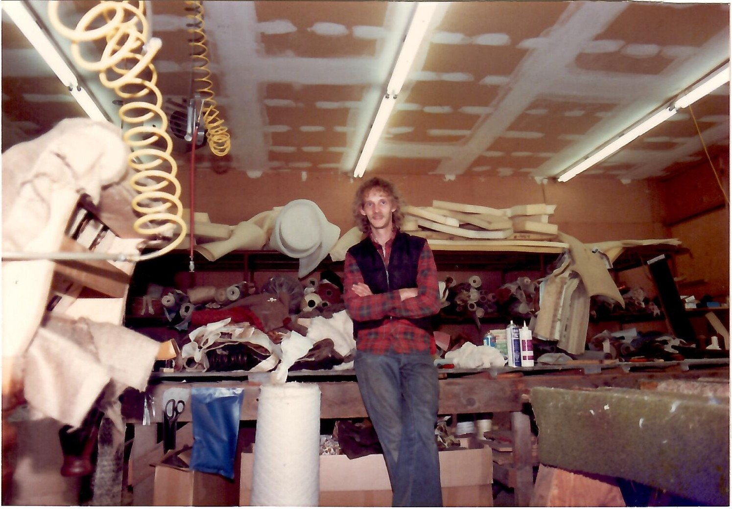 John de Haan Junior during his early days at De Haan’s Upholstery